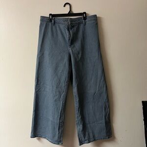 Wide-Leg Denim Jeans